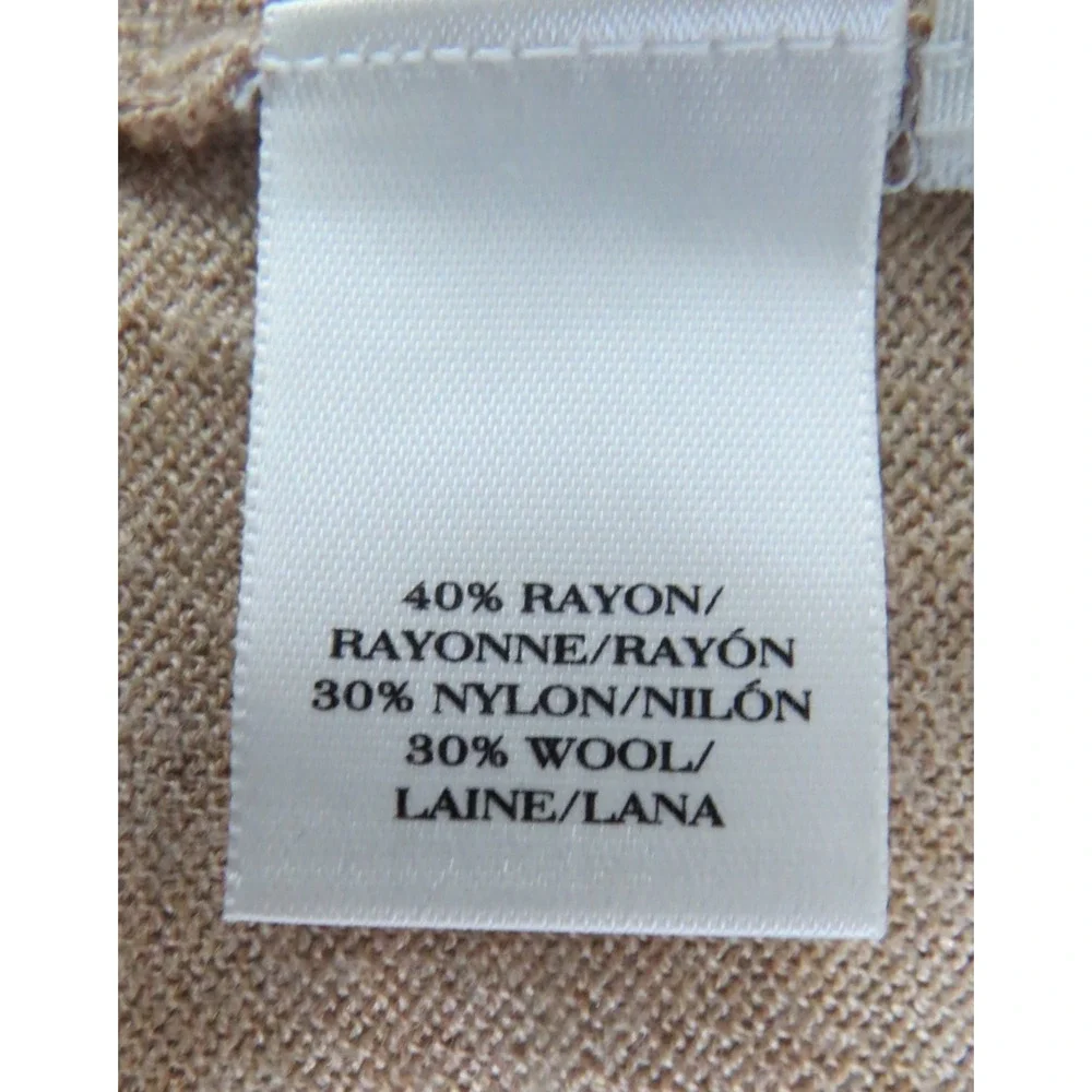 Ann‎ Taylor Wool Blend Women's XS Open Front Ribbed Knit Asymmetrical Cardigan
